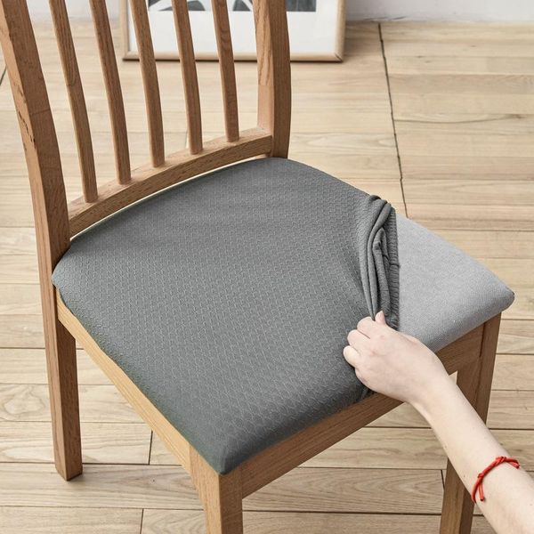 

chair covers 6pcs/set spandex dining room seat removable washable elastic cushion for oblong square