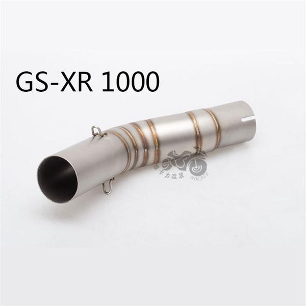 

motorcycle exhaust system modified pipe middle link stainless steel connection gsx-r1000r