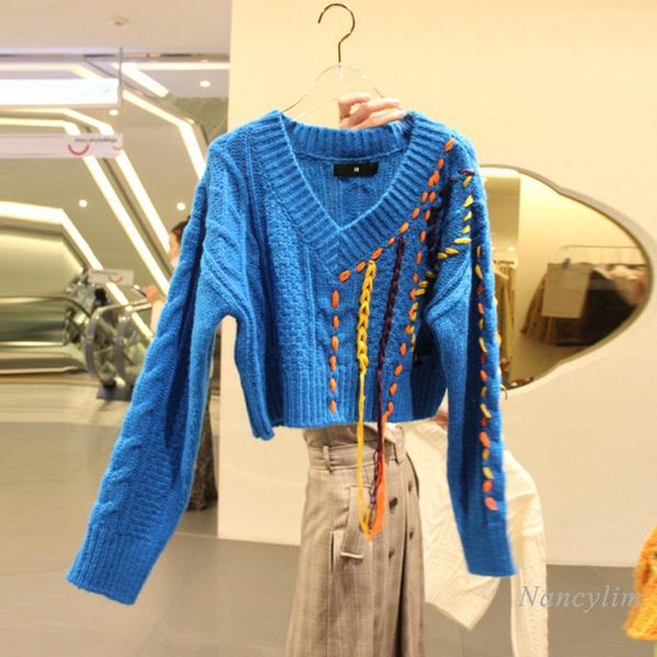 

women's sweaters 2021 korean style pull sweater women autumn and winter loose pullover knitting shirt lazy wind tassels all-match, White;black