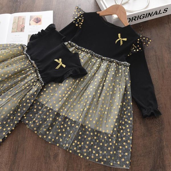 

girl's dresses baby girls princess fashion born kids bow stars sequins costumes children birthday party vestidos 2-7y, Red;yellow