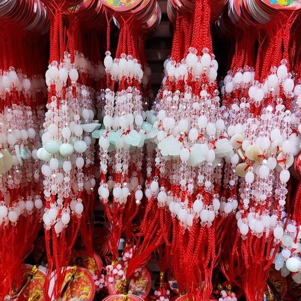 

imitation bracelet weaving jade hand anklet red rope gift, Red;blue