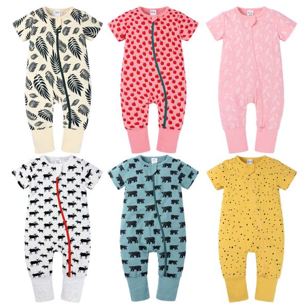 

baby cloth summer short sleeve cotton ins new neonatal one piece, Black