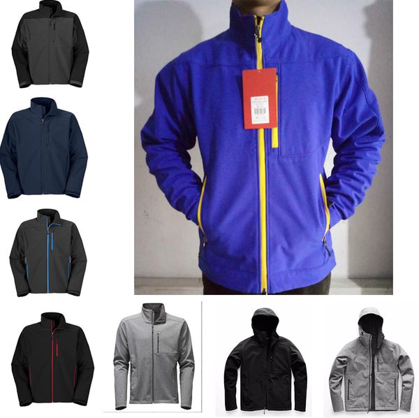 

men jacket sweatshirts hoodies outdoors sports coats ski hiking windproof spring autumn winter outwear waterproof breathable softshell lette, Black