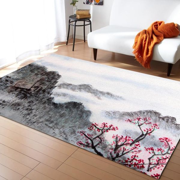 

chinese painting forest flowers mountain carpets for bedroom home decor carpets kawaii rugs and for home living room