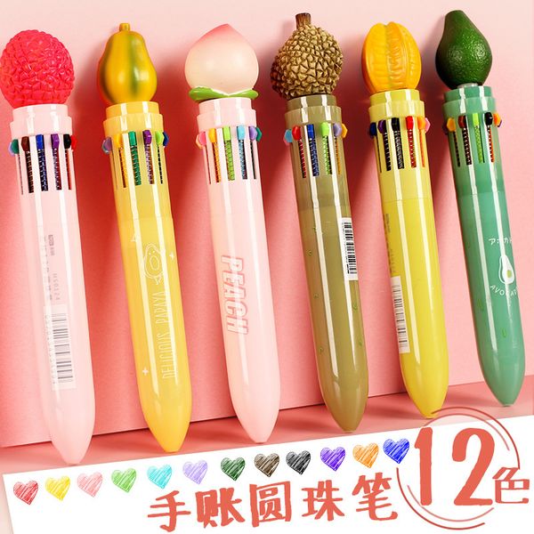 

color multi prs ball point pen 12 multi- in one to take not. take not with a good-looking multi-functional multi-, Blue;orange