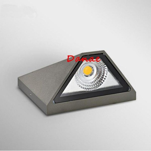 

wall lamp modern brief surface mounted led light dimmable 7w cob outdoor lighting ac85-265v lamps 2pcs/lot ce rohs
