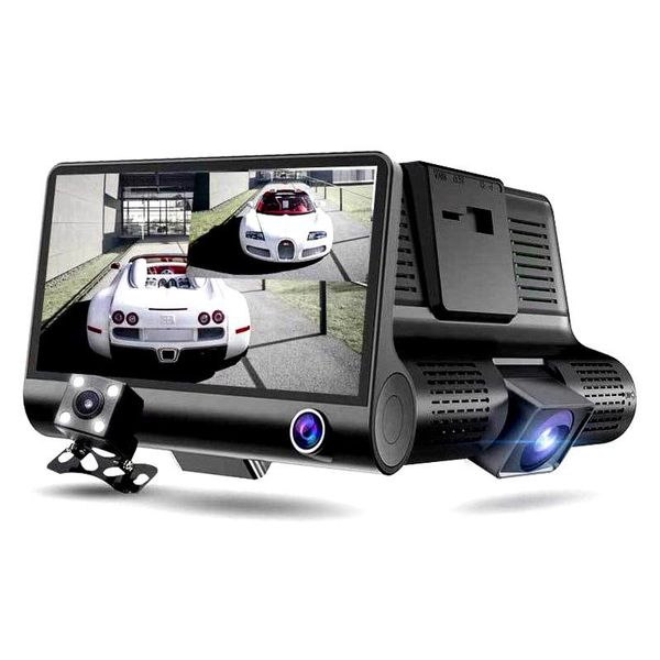 

car rear view cameras& parking sensors anshilong 1080p video recorder front / interior 3 cameras dual recording dvr