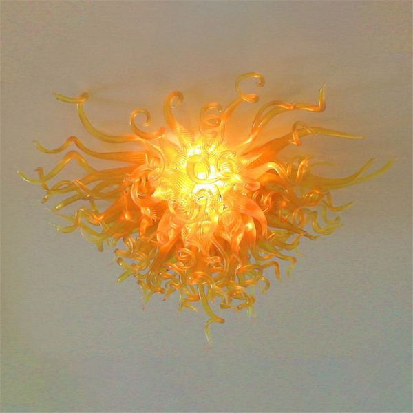 

lamps unique flower ceiling light gold color ac 110-240v led bulbs high mounted chandeliers handicraft blown glass chandelier