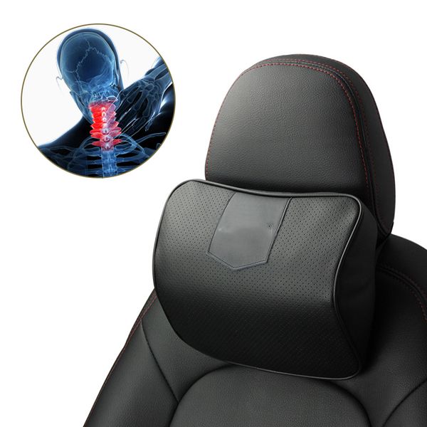 

black car seat neck 100% pure memory cotton pillow headrest cushion rest pain relief&cervical support for audi land rover