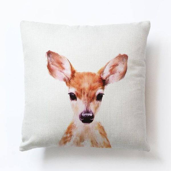 

pillow case product linen pillowcase christmas series giraffe black and white geometric holiday cushion