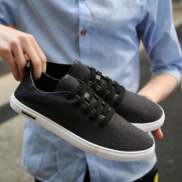 

men sneakers lightweight linen casual shoes breathable sport shoes walking outdoor skateboarding shoes classics