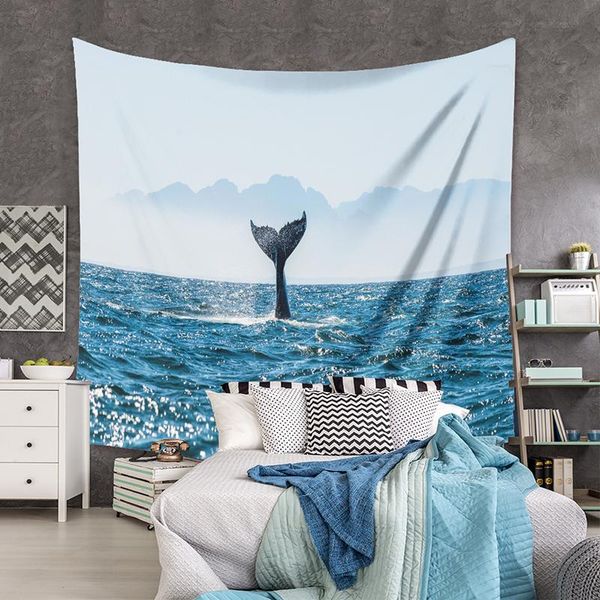 

tapestries wave sea water printed tapestry decorative mandala home decor big hippie wall hanging blanket