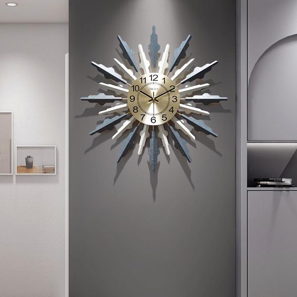

nordic metal light luxury wall clock modern minimalist living room decoration wall clock