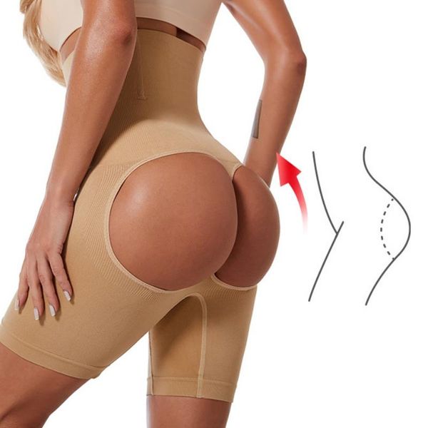 

women's shapers high-waisted seamless butt-lifting panties tummy control pulling underwear shaper workout waist trainer corset shapewea, Black;white