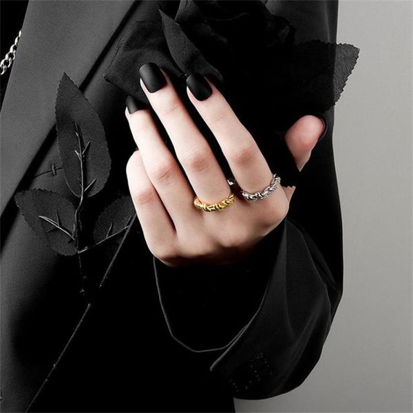 

wedding rings korean style women's multilayer irregular knotted adjustable finger ring engagement fashion jewelry gift for women, Slivery;golden