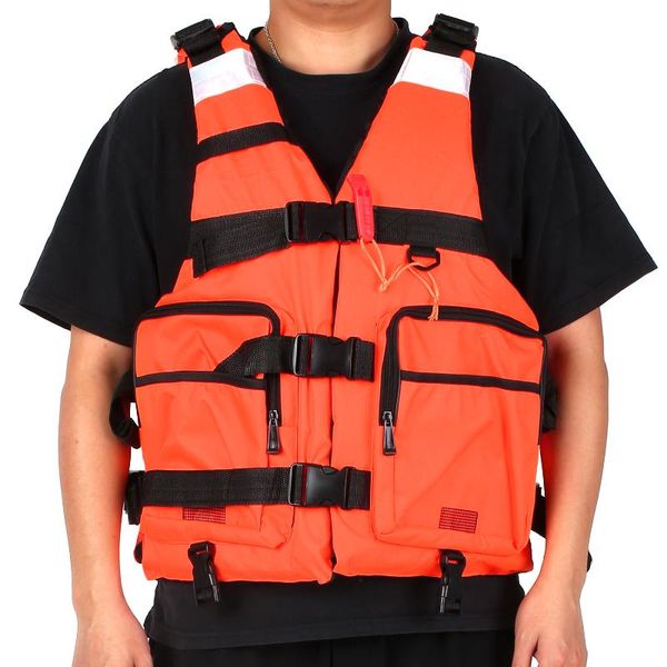 

life vest & buoy water sport reflective jacket with whistleÂ for kayaking fishing sailing floatation safety waistcoat