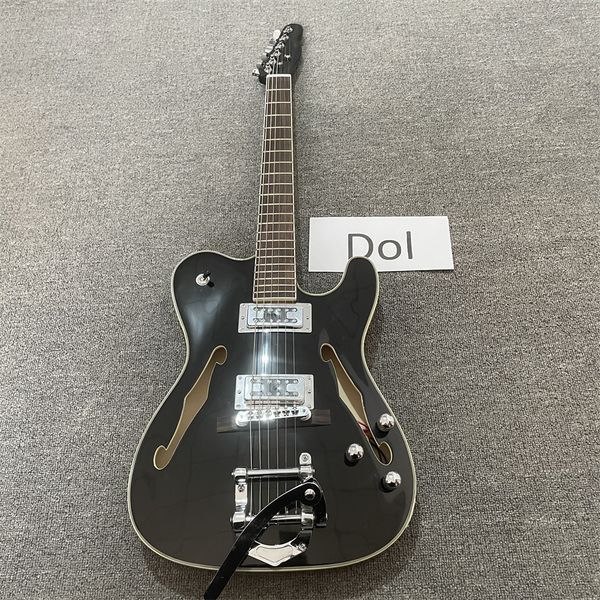 

custom shop.jazz electric guitar,black color 6 stings guitarra.gold hardware