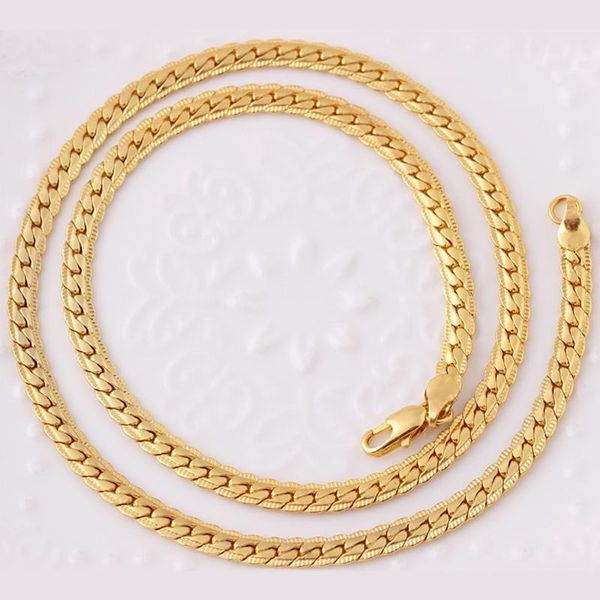 

pendant necklaces pendants and men women fashion luxury filled curb cuban link gold necklace jewelry chain gifts collier femme, Silver