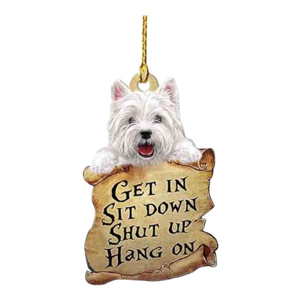 

decorative objects & figurines dog shaped car hanging ornaments backpack pendant interior rearview mirrors charms decorations accessories