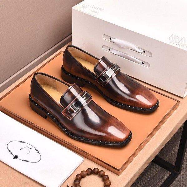 

a1 luxury party wedding shoes designer black patent leather suede dress shoes for mens slip on flats casual oxfords size 38-45