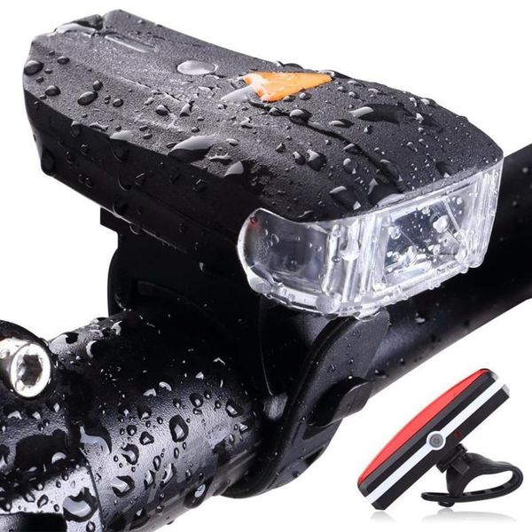 

bike lights bicycle front light usb rechargeable tail kit night riding