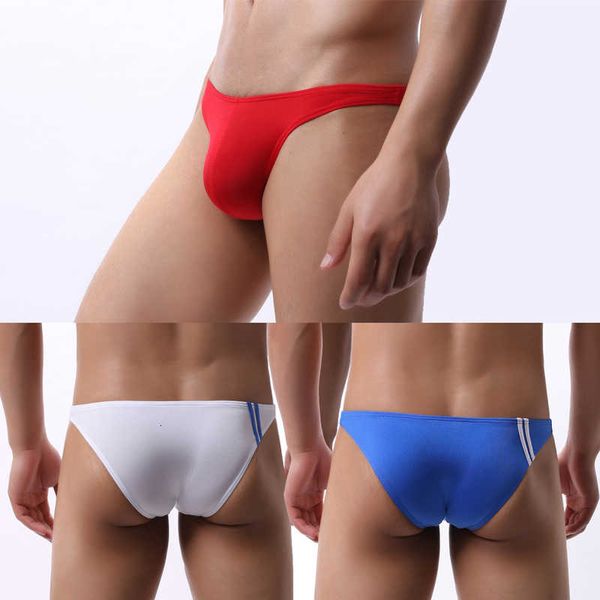 

underwear u bolle tas hip effen color bikini slips men breathing quality men's sporting panties, Black;white