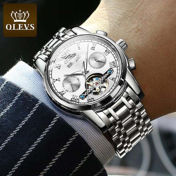 

wristwatches man watch quartz mechanical waterproof fashion luminous men watches for mens wrist luxury automatic fully, Slivery;brown