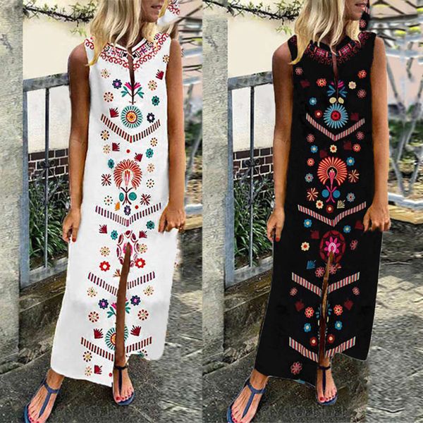 

casual dress sleeveless mid long dress casual fashion, Black;gray