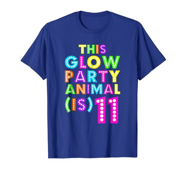 

this glow party animal (is) 11 birthday fun t shirt, White;black