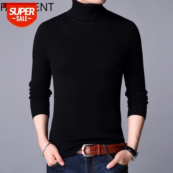 

2020 new sweaters men's casual sweaters autumn and winter korean knitted bottoming shirt wild fashion turtleneck men sweater #cy9e, White;black