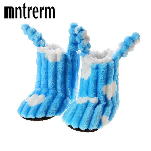 

slipper mntrerm indoor toddler baby home slippers flannel plush cute cartoon warm floor for boy and girl, Black;grey
