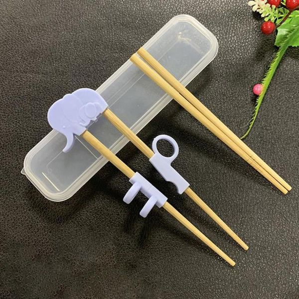 

chopsticks portable cartoon learning training kids helper with wooden ac889