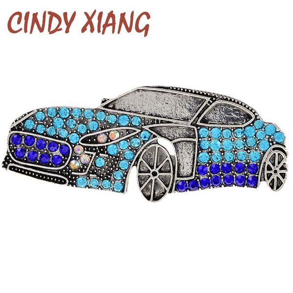 

pins, brooches cindy xiang 5-color rhinestone car for women and men funny creative party casual brooch pins good gift high quality, Gray