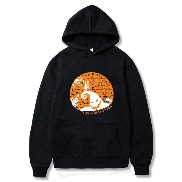 

women's hoodies & sweatshirts halloween all hallow's day hoodie kawaii cartoon print autumn winter women casual harajuku clothes f, Black