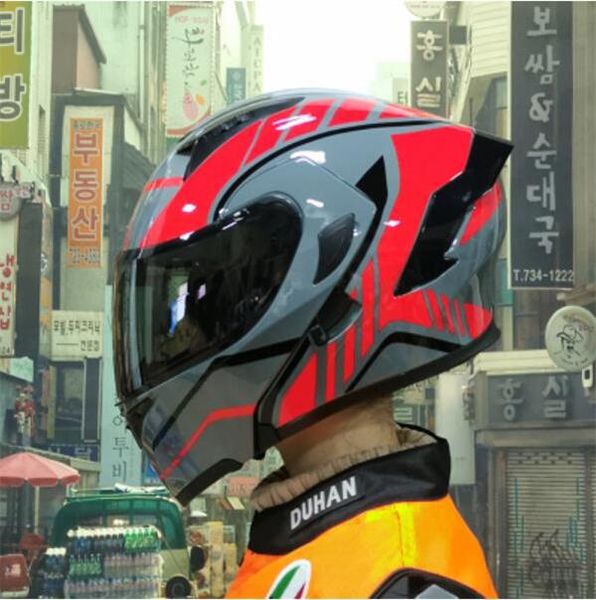 

2021 men's and women's motorcycle helmet electric motorcycle open face helmet full helmet personality winter motorcycle