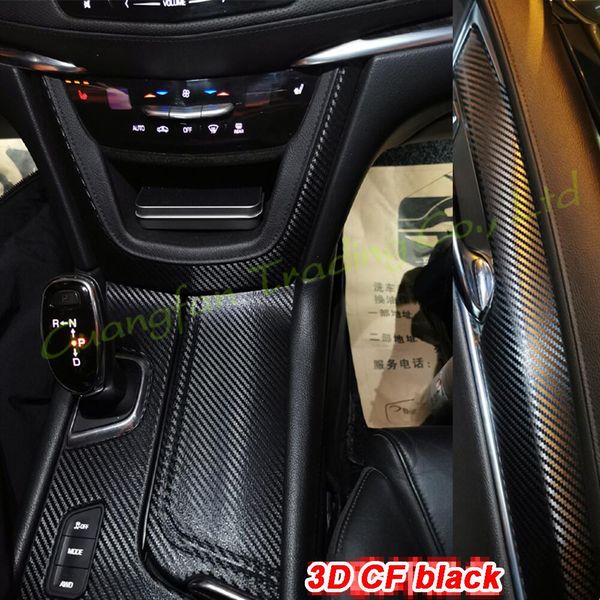 

interior central control panel door handle 3d 5d carbon fiber stickers decals car-styling cover products accessories for cadillac xt5 year 2