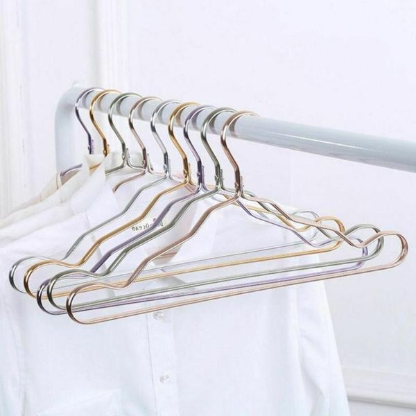 

hangers & racks aluminium alloy clothes 1pc coat anti-slip storage organizer metal drying seamless clothing rack wardr m0w7