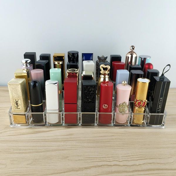 

storage bottles & jars 36 lattice lipstick organizador maquillaje finishing box jewelry transparent storag desksn05