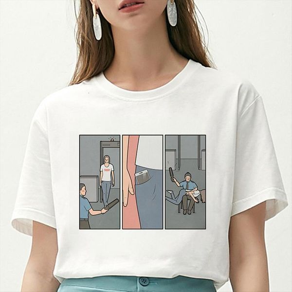 

zogankin my depression brain anxiety women t shirts letter print woment spoof personality vogue harajuku casual cotton, White