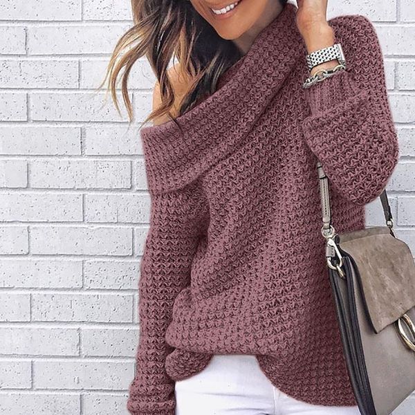 

winter sweater women 2021 knitted pullover turtleneck sweater casual womens solid jumper pullovers sweaters drop shipping, White;black