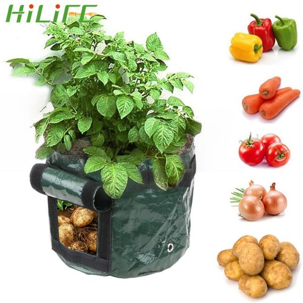 

planters & pots hilife 1pcs thicken garden pot planting container bag vegetable plant grow supplies diy potato planter pe cloth