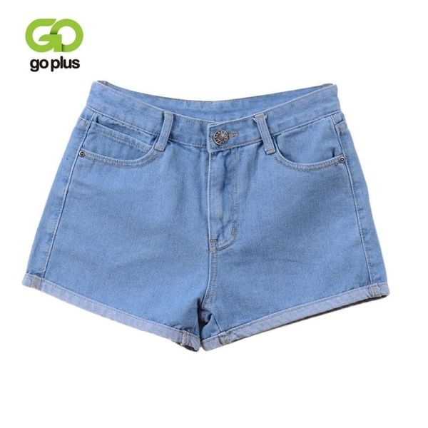 

goplus high waist denim shorts spring summer female vintage solid jeans for women ladies plus size c2296 210724, White;black