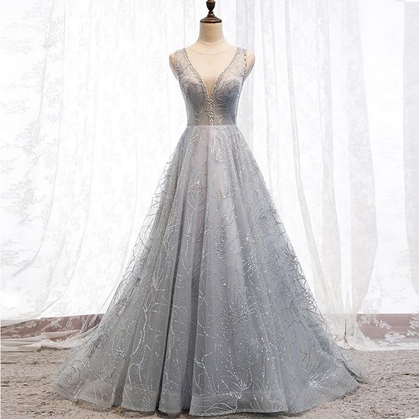 

party dresses 2021evening silver formal gown long evening dress, White;black