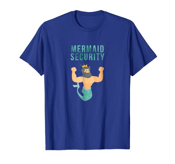 

mermaid security - funny mermaid t-shirt, White;black