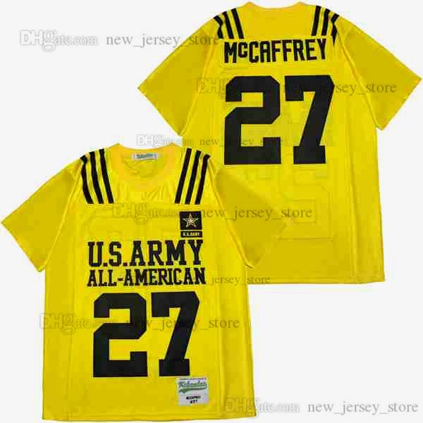 

movie christian mccaffrey #27 all american jersey custom diy design stitched college football jerseys, Black