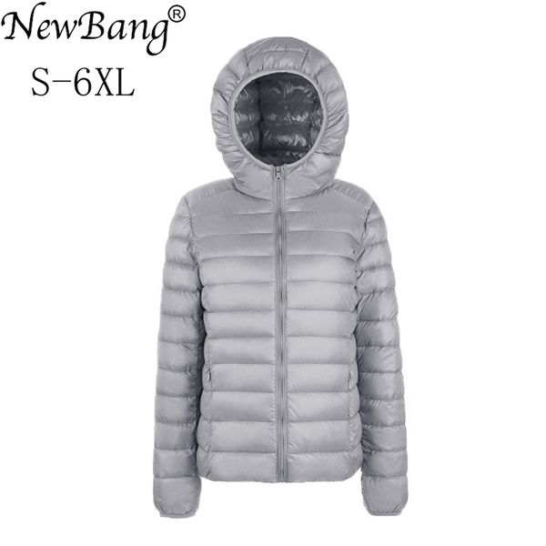 Bang Brand Large Size 6XL Donne Down Coat Plus Ultra Light Jacket Donne Leggero Portatile Portatile Parka 211018
