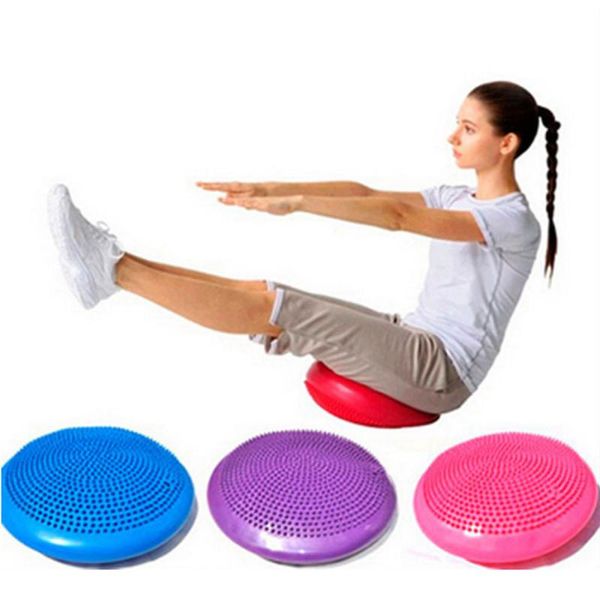 

34cm pvc yoga balls massage pad wheel stability disc massage cushion mat ball fitness exercise training ball