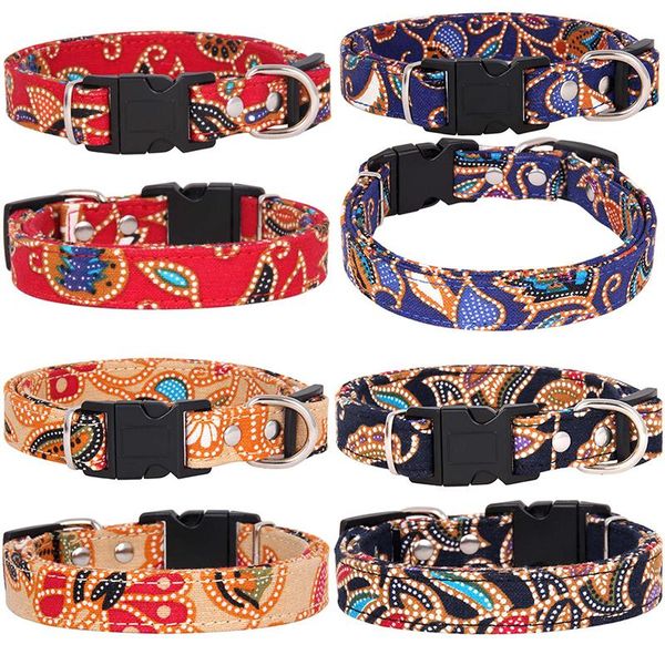 

dog collars & leashes 2021 pet collar double-layer cloth small medium-sized large mastiff adjustable big supplies
