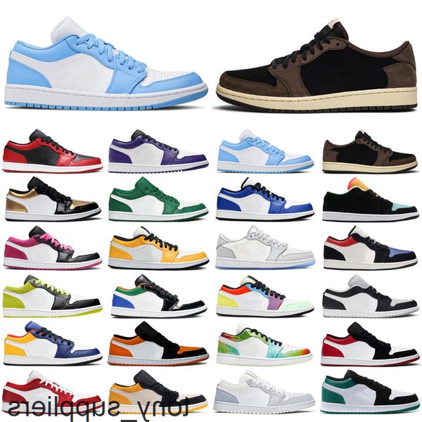 

jumpman 1 1s low men women basketball shoes court purple unc mocha pine green paris athletic mens womens trainers sports sneakers