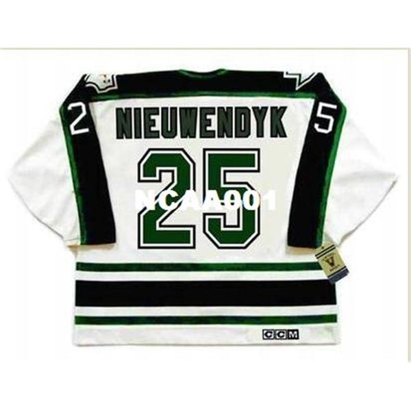 

001s #25 joe nieuwendyk dalla stars 1990's ccm vintage retro hockey jersey or custom any name or number retro jersey, Black